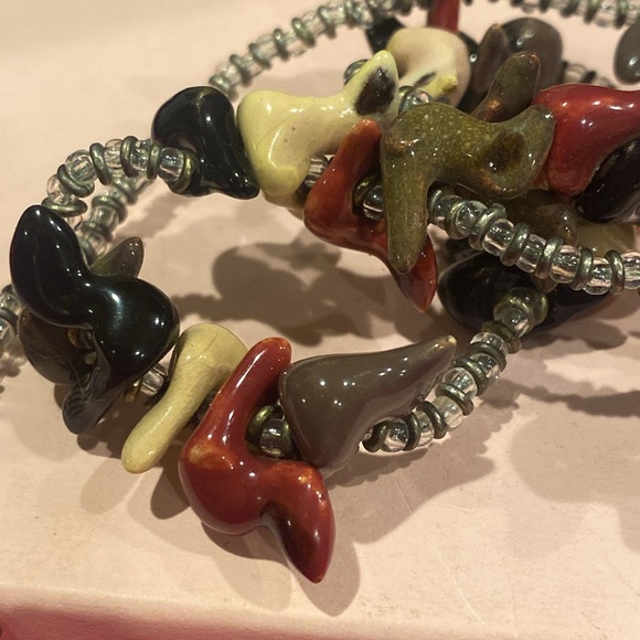 Vintage Bird Fetish Necklace. Birds Are Cold. Glass,Ceramic Etc. - Picture 9 of 11